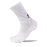 Meia Unissex Under Armour Core Cotton Cano Alto - Branca - Pacote com 3 pares